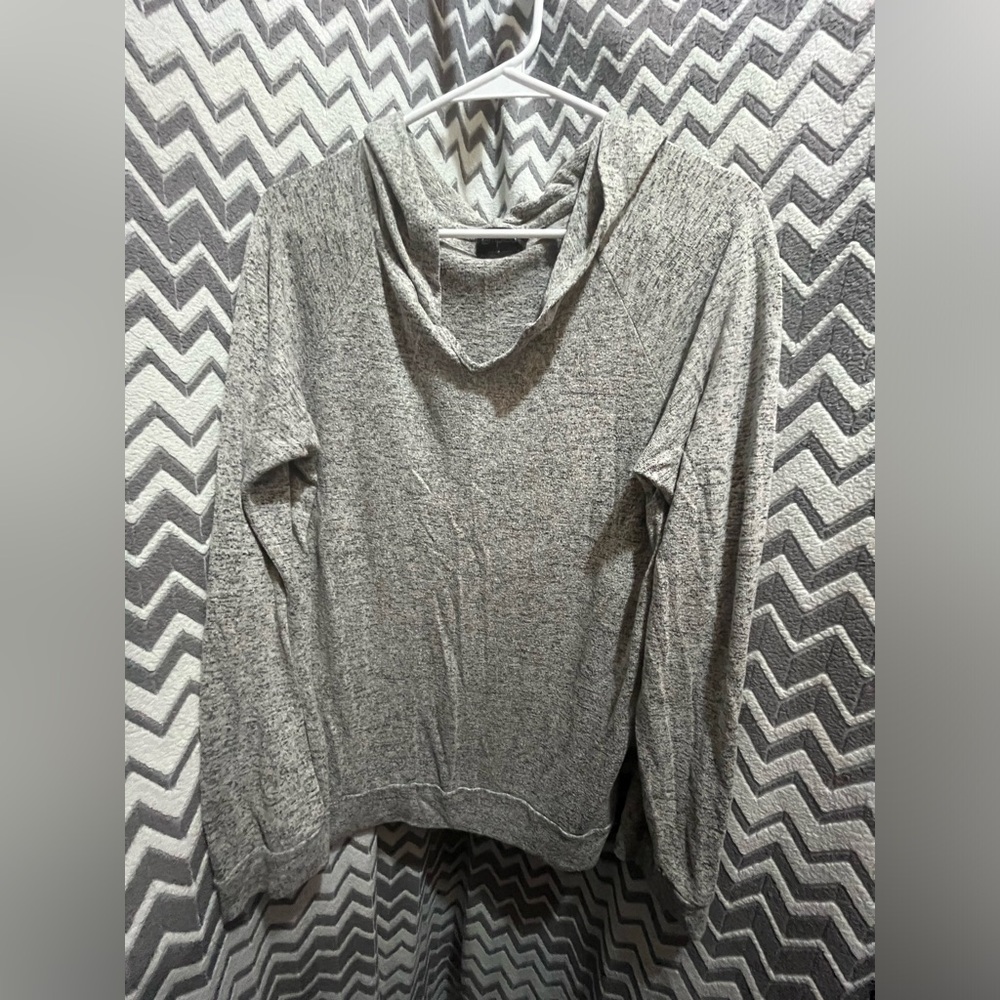 New Tempted Gray Cowl Neck Sweater
